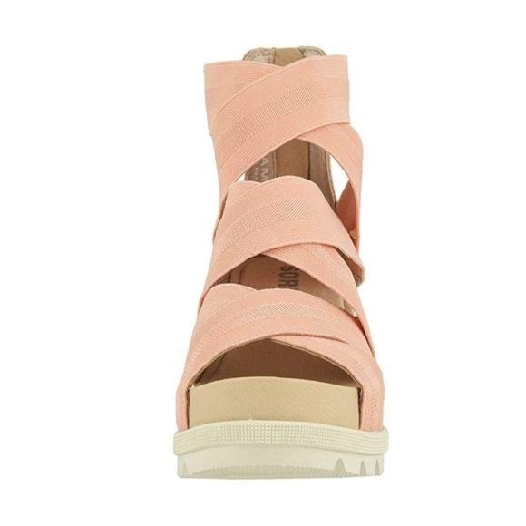 EUC Sorel Leather Joanie II Platform Wedge Sandals 7 - Picture 4 of 11